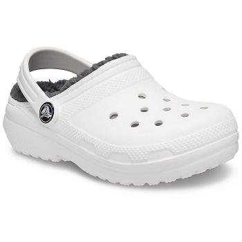 Crocs Classic Lined Clog Biele - Detske Dreváky